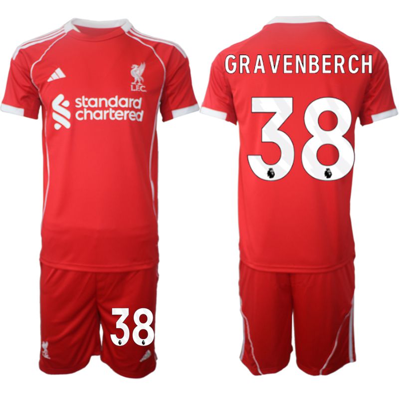 Men 2025-2026 Season Club Liverpool home red 38 Soccer Jersey